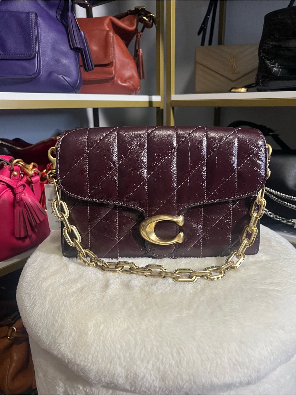 Coach Quilted Chain Tabby